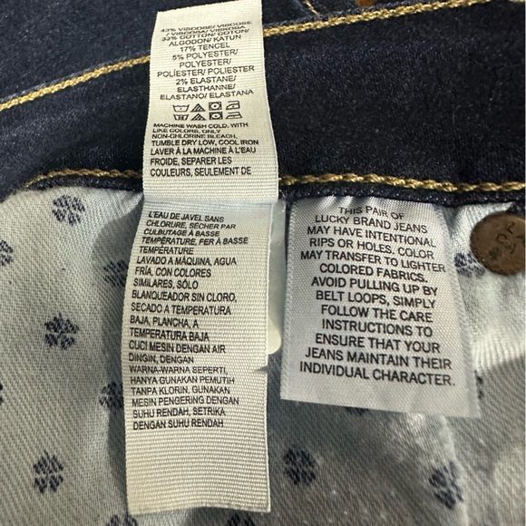 Lucky Brand Lolita Orta Boot Cut Denim Dark Wash Blue Jeans Womens 27 Waist sz 4 - Picture 12 of 14